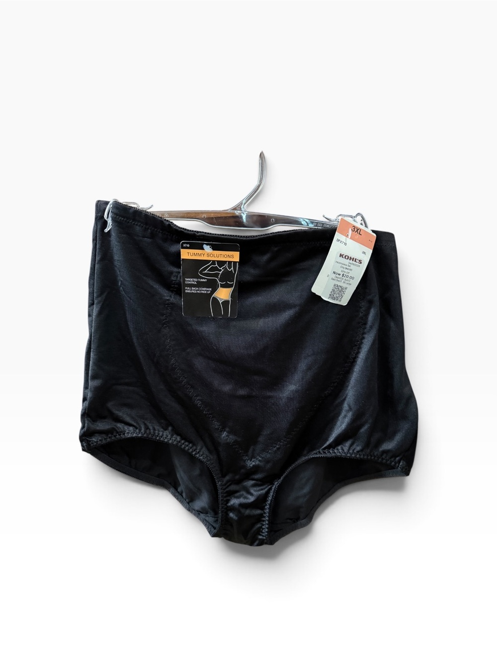 Bali Tummy Solutions Shaping Brief 3XL Black Firm Control High Waist Panty 8710